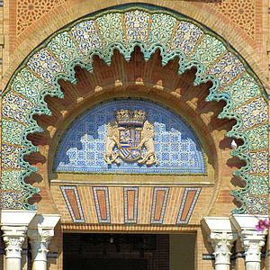 puerta, arco, cerámica, entrada, España, columnas, Portal