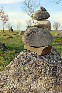 ισορροπία, Steinmann, προσανατολισμού, ορόσημο, πέτρα, πέτρες, πέτρινο λόφο