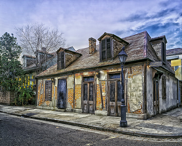 Toko pandai besi Lafitte's, New orleans, Louisiana, perkotaan, Kota, Street, Landmark