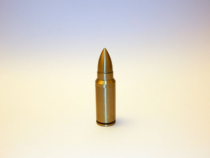standing bullet, bullet, ammunition, brass, shell, copper, slug