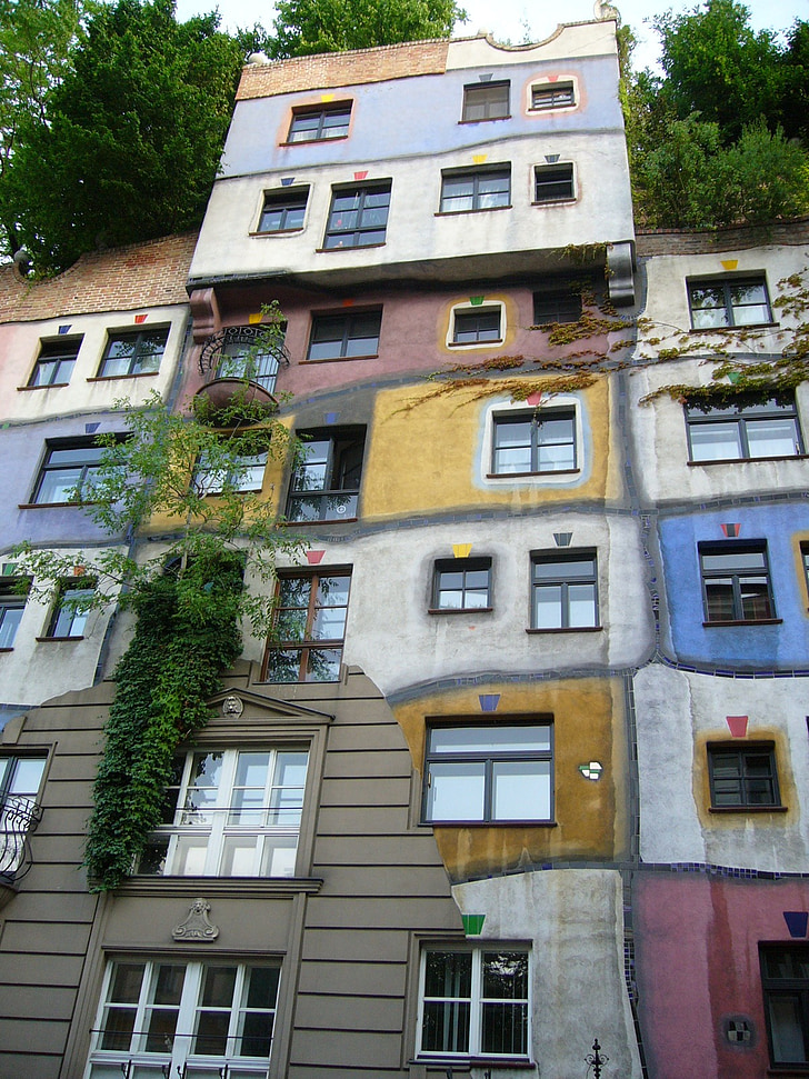 Wenen, Hundertwasser, huis, gebouw