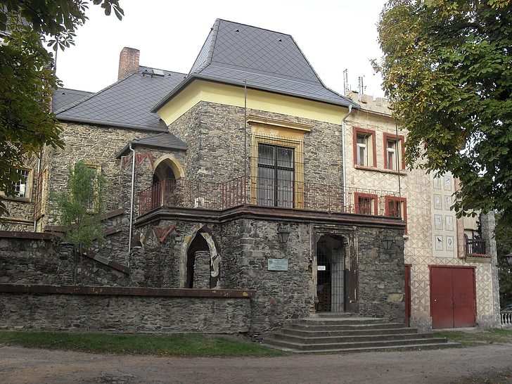 Hrad, doubravská, Teplice, bygning, arkitektur, Castle, Tower