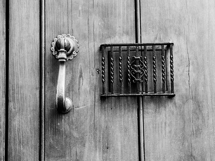puerta, Llame al, madera, antiguo, Knock knock, aldaba, puerta vieja