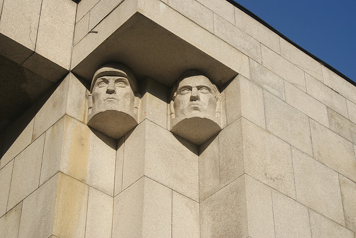 Monumentul de la partea de sus a st, Muntele st, o statuie a unui act de insurrectionary, monument de insurgenţi, Revolta din Silezia, Annaberg, Annaberg denkmal