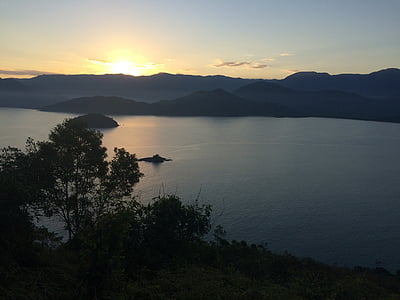Ubatuba, puesta de sol, Serra, paisaje, Turismo, flora, Bosque Atlántico brasileño