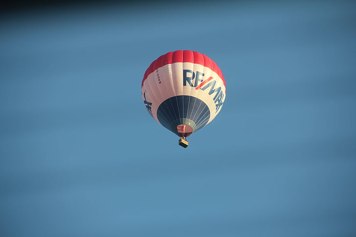 ballon, ballon, hete luchtballon, hemel, vliegen, station, hete lucht ballonvaart