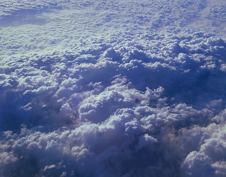 debesys, balta, cloudscape, Cumulus, dieną, aišku, dangaus