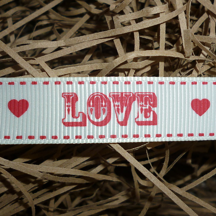 love, heart, ribbon, love heart, craft