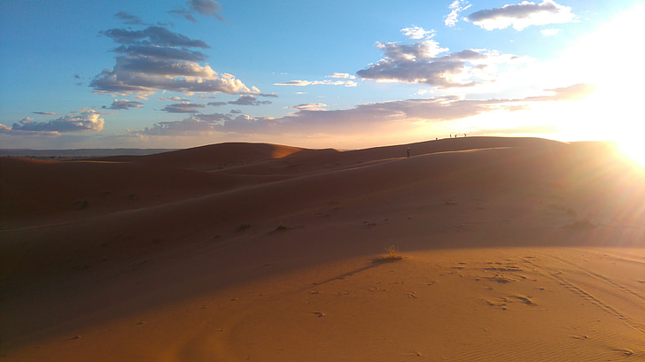 desert, sun, sand, nature, sky, landscape, dune