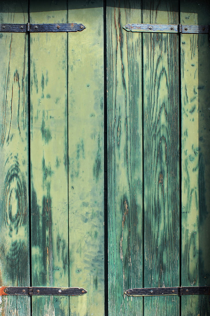 Kaunis, Ilu, Burano, uks, roheline, raud, Itaalia