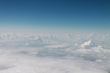 antenni, valokuvaus, pilvet, pilvien yläpuolella, taivas, valkoinen, lentokone