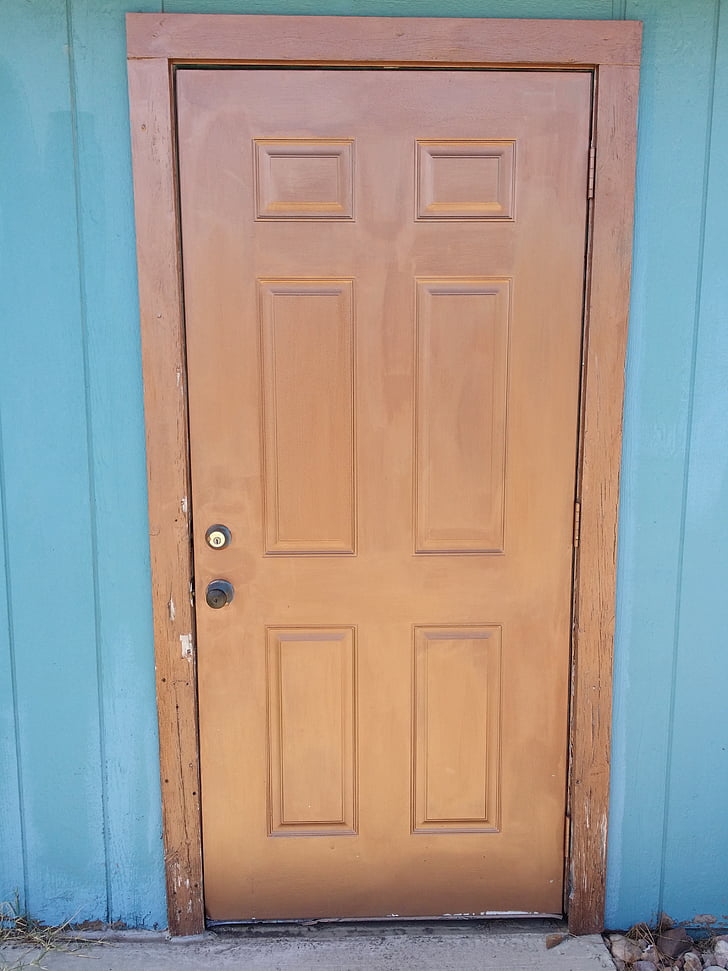 двері, бірюза, коричневі та сині, Нью-Мексико, Південний захід