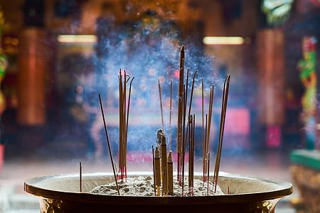 incense, prayer, buddhism, travel, temple, religion, buddhist
