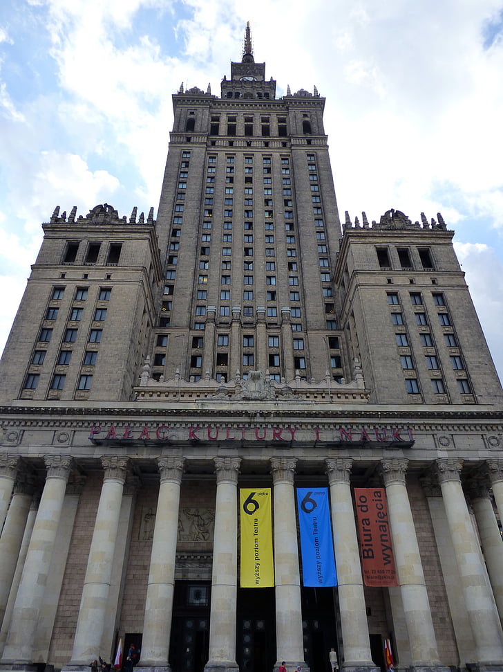 palace of culture and science, palace of culture, warsaw, science, culture, monument, building