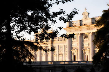 Palace, Royal, Madrid, turizmus, építészet, nézet