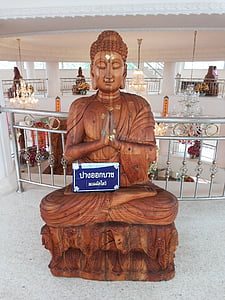 Boeddha hout, houtsnijwerk, hout