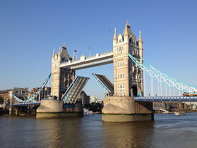 Torre, puente, Londres, ciudad, Río, punto de referencia, arquitectura