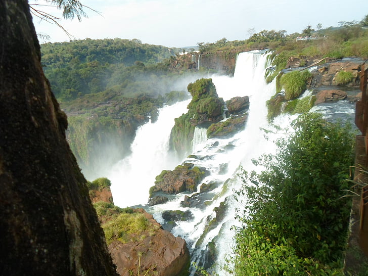 Natura, roślinność, wody, Iguazu, Falls, Argentyna, Wodospad