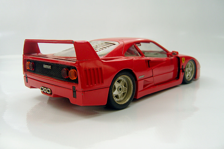 masina, Red, Ferrari, jucărie, din spate, Masini clasice, rapid