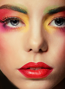makeup, woman, person, eye shadow, beauty, bright, closeup