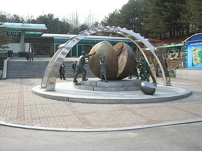 korea Południowa, korea Północna, DMZ, Korea, granica, Pomnik, Pomnik