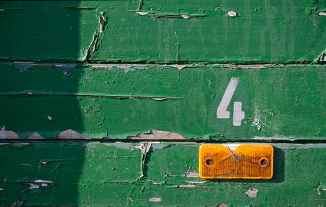 Holz, verwittert, Grün, gelb, Anzahl, vier, Hintergrund