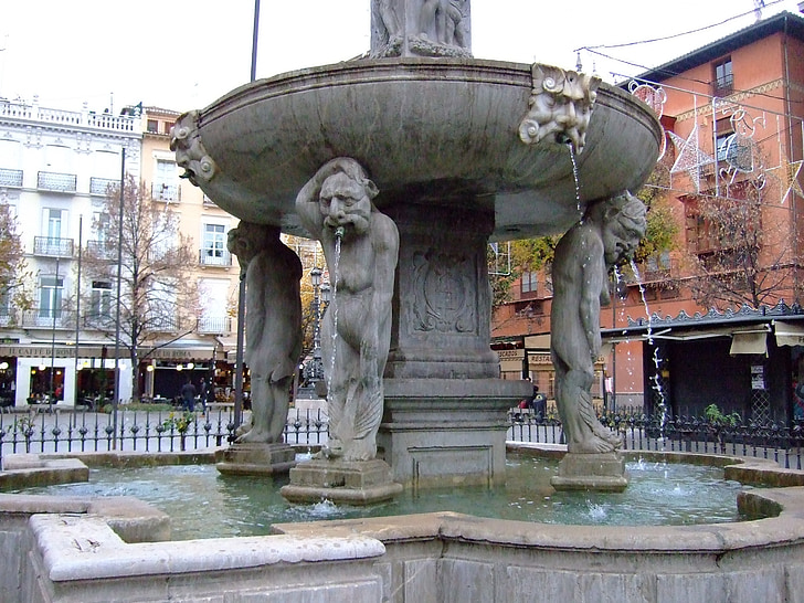 Granada, Praça, bib-rambla, Andaluzia, Espanha