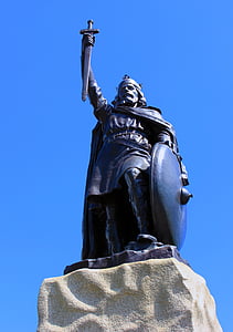 雕像, 阿尔弗雷德, 阿尔弗雷德国王, 英国, 英格兰, 国王, 温彻斯特