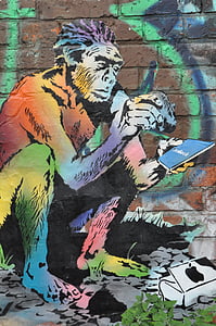 Βερολίνο, τέχνη του δρόμου, γκράφιτι, πρόσοψη, τοιχογραφία, σπρέι, αστικό ξεφάντωμα