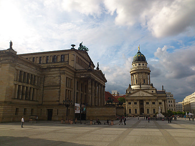 Berlin, Gendarmenmarkt, Niemcy, kapitału, Opera, Architektura, punkt orientacyjny