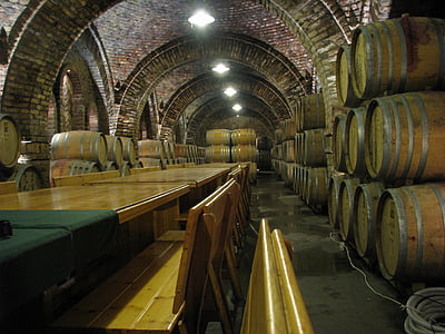 wine cellar, basement, barrel, barrels