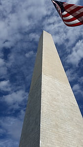 Washington dc, spomenik, ameriško zastavo, Kapitol, kapitala, ZDA, mejnik