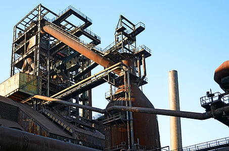 průmysl, vysoká pec, Ostrava, železo, tavení železa, výroba železa, chýše