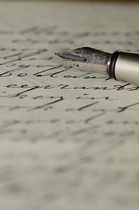 fountain pen, letter, handwriting, family letters, written, pen, ink