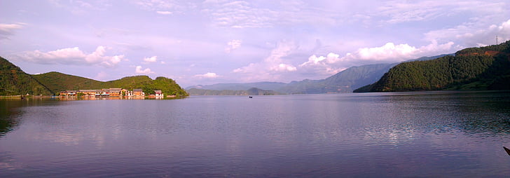 jazera Lugu, 泸沽湖, čínsky jazero, Yunnan