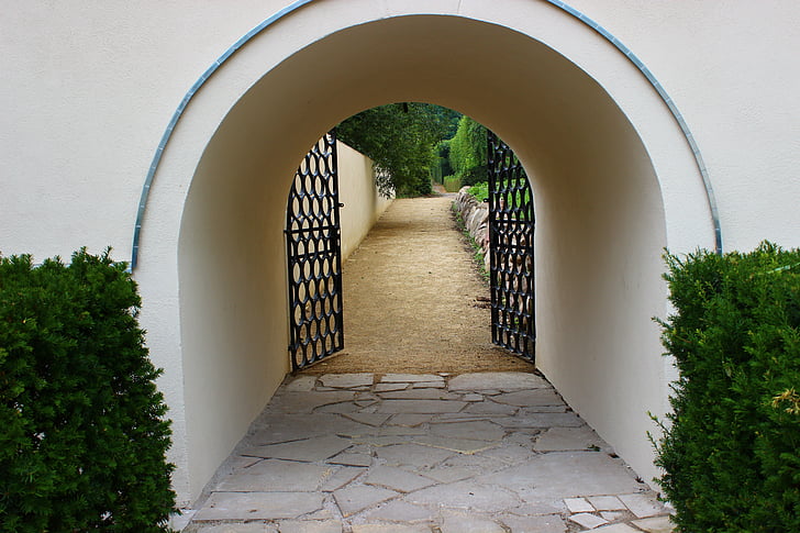 l'entrada al jardí, jardí, porta d'entrada, la volta, entrada, monuments, arquitectura
