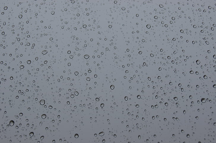 Regentropfen, nass, Fensterscheibe, Tropfen Wasser, Regen, Wasser