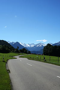 Allgäu, планини, алпийски, пейзаж, панорама, Алгойските Алпи, Бавария