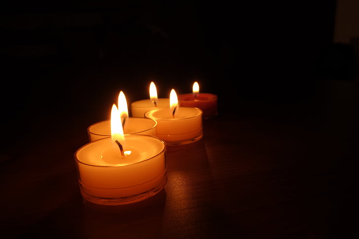 svíčky, světlo svíček, světlo, vosk, Svícen, Wick, Romantika