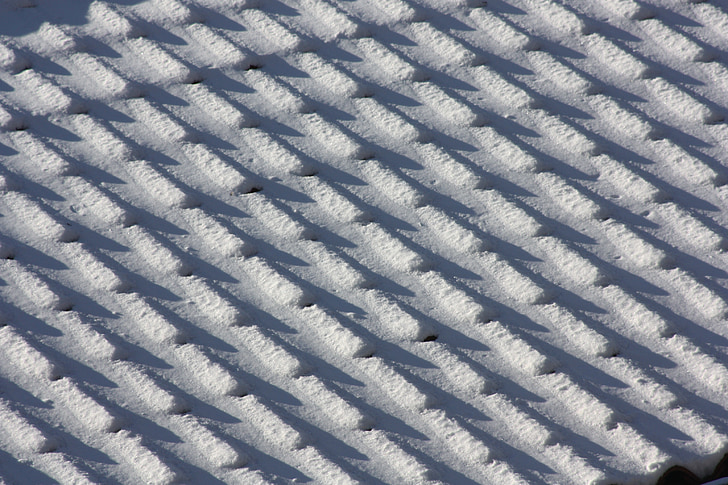 snow, roof, white, snowy, texture, winter, tiles