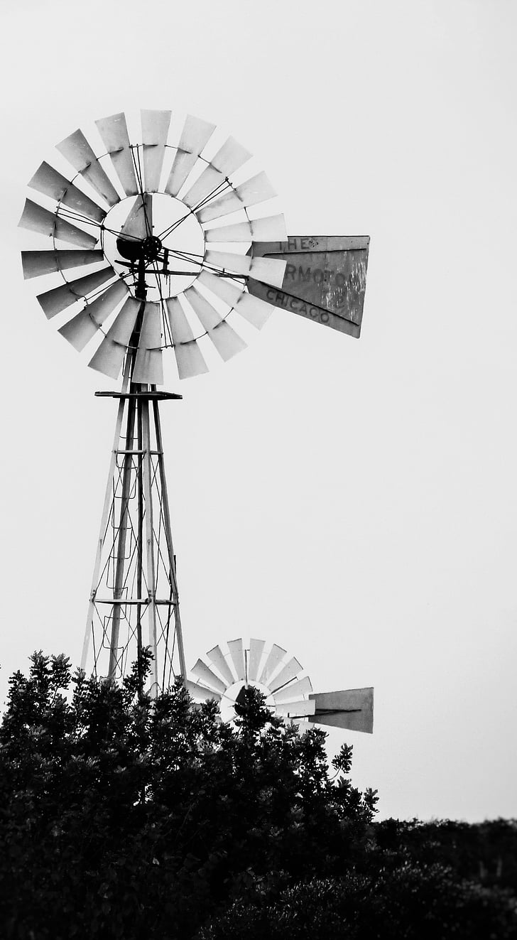 Windmill, vind, vatten, traditionella, jordbruk, Cypern, Paralimni