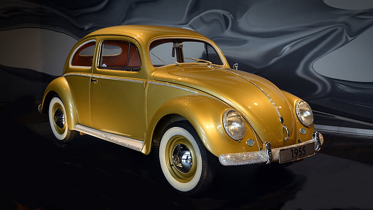 VW, bille, klassisk, gamle, Rhinestone, bil, historisk