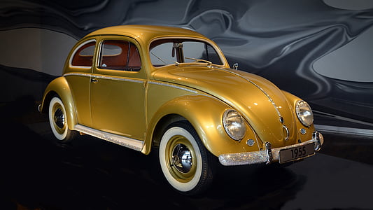 VW, skalbagge, Classic, gamla, strass, Automotive, historiskt sett