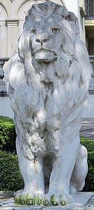 lion, sculpture, stone, symbol, house, architecture, statue