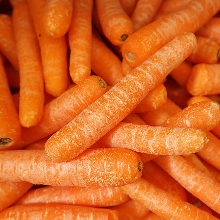 carottes, frais, légume, en bonne santé, légumes frais, aliments crus