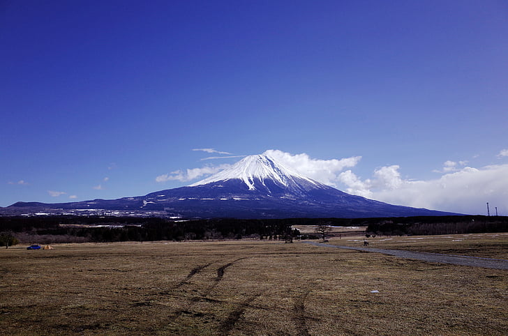 l'hivern, peu de cum i cols, volcà, Mt fuji, muntanya, natura, Japó