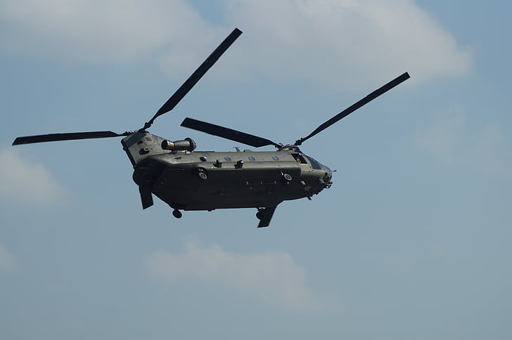 helikopter, Royal air force, Chinook, militær helikopter, rotorer, flagrende, luft køretøj