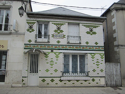 plytelių, Prancūzija, žalia, Molio keramika