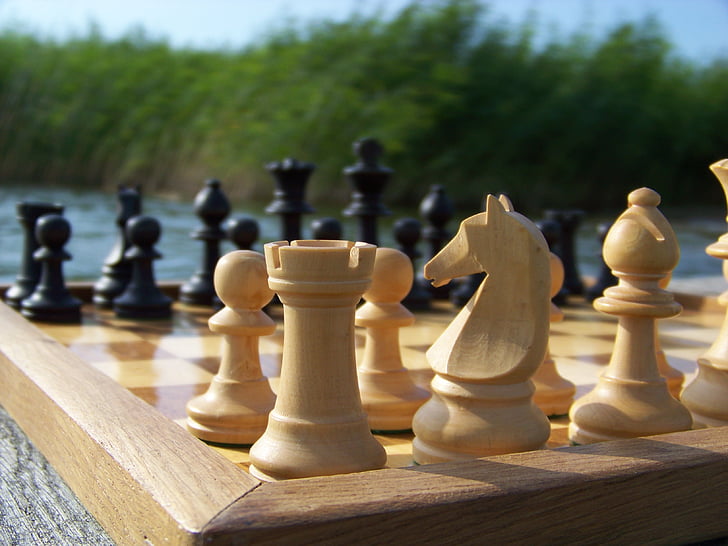 chess, chess pieces, the basic position, staunton, chess piece, chess board, strategy