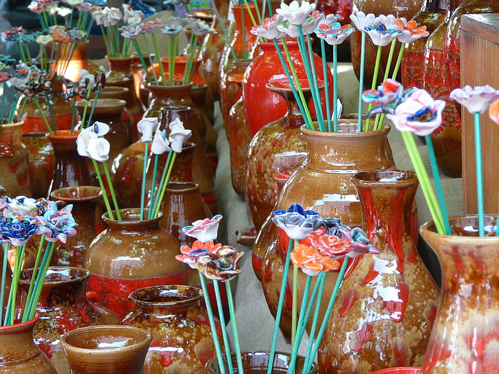 cerámica, decoración, Feria, artesanías